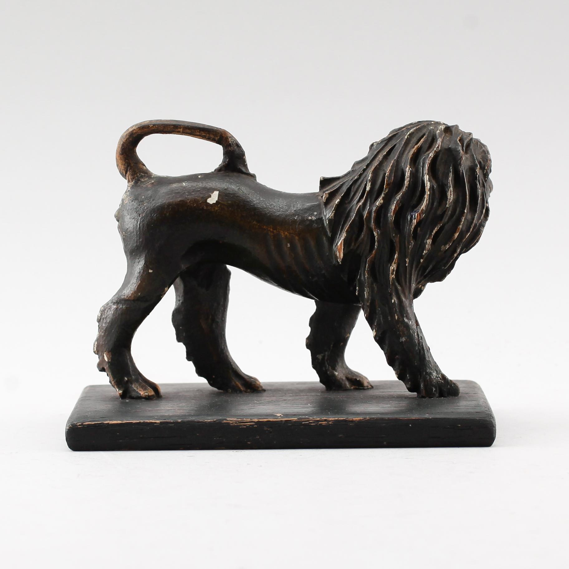 FIGUR, målat trä, 1700-tal.