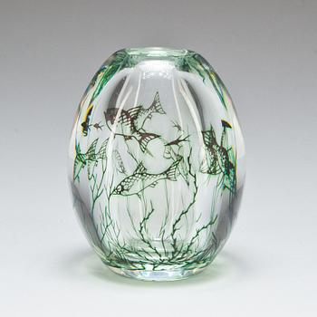 VAS, glas, "Fiskgraal", Edward Hald, Orrefors.