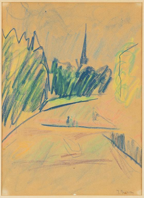 Ivan Ivarson, pastel, signed.