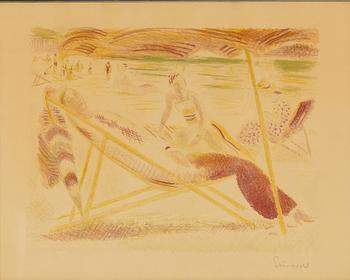 Isaac Grünewald. På Alassios badstrand.