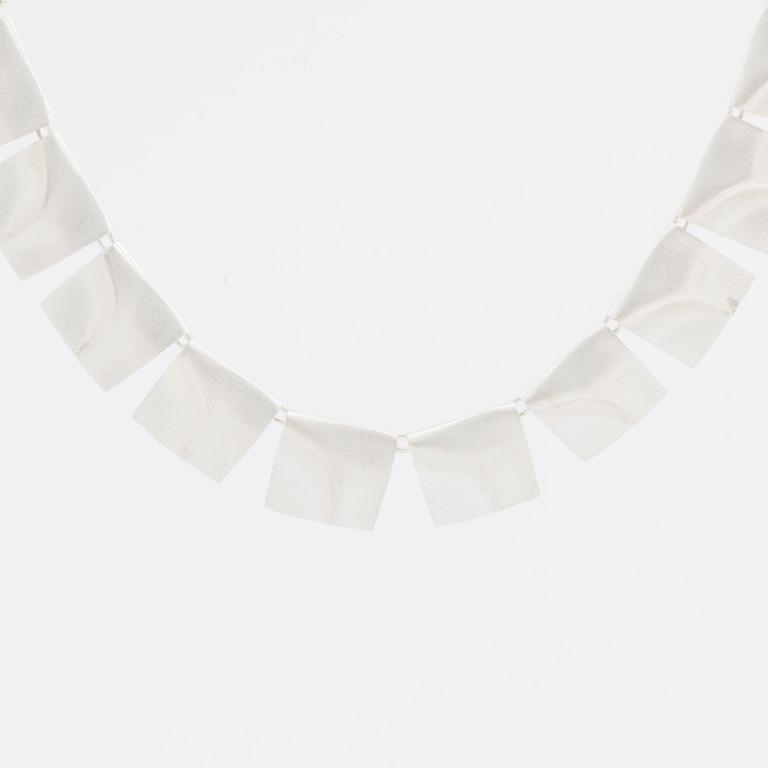 LAPPONIA NECKLACE, silver, "Galactic Peaks, design Björn Weckström, Finland, original pouch.