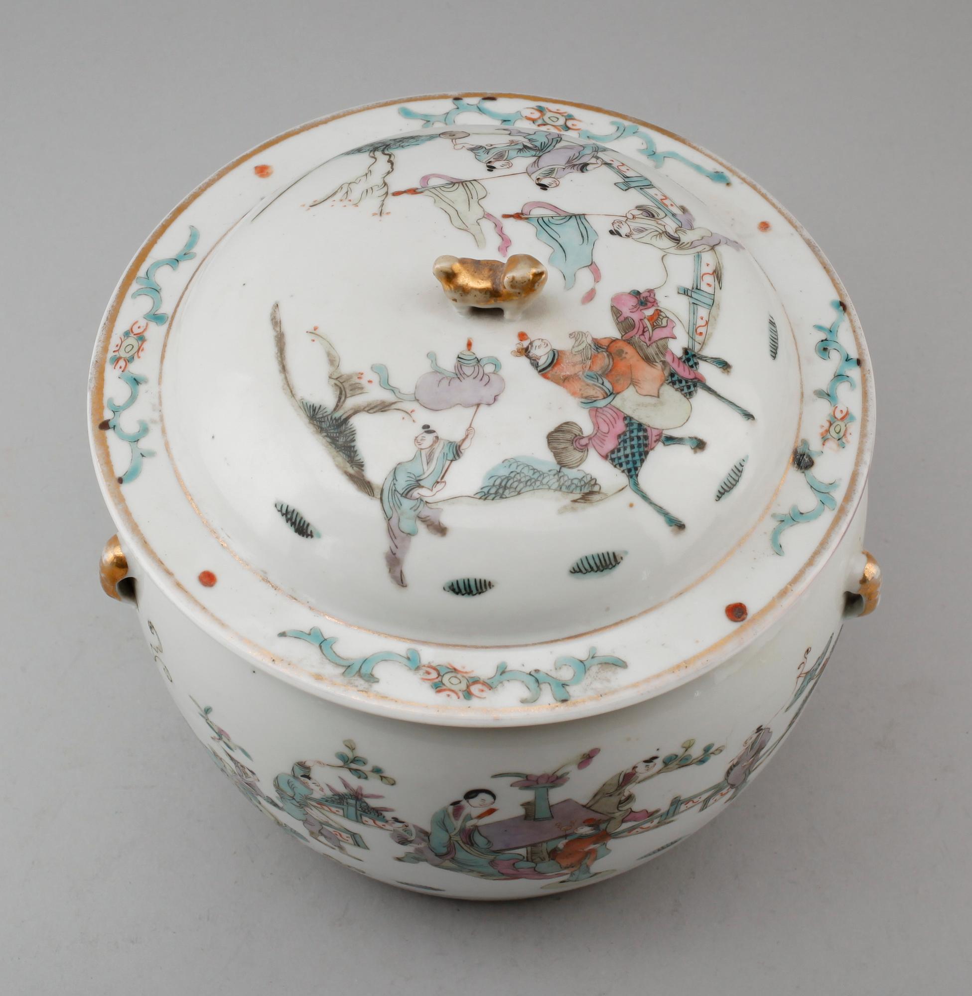 LOCKSKÅL, porslin, Kina, 1800-/1900-tal.