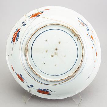 A Japanese 19th century Imari porcelain  plate and bowl.