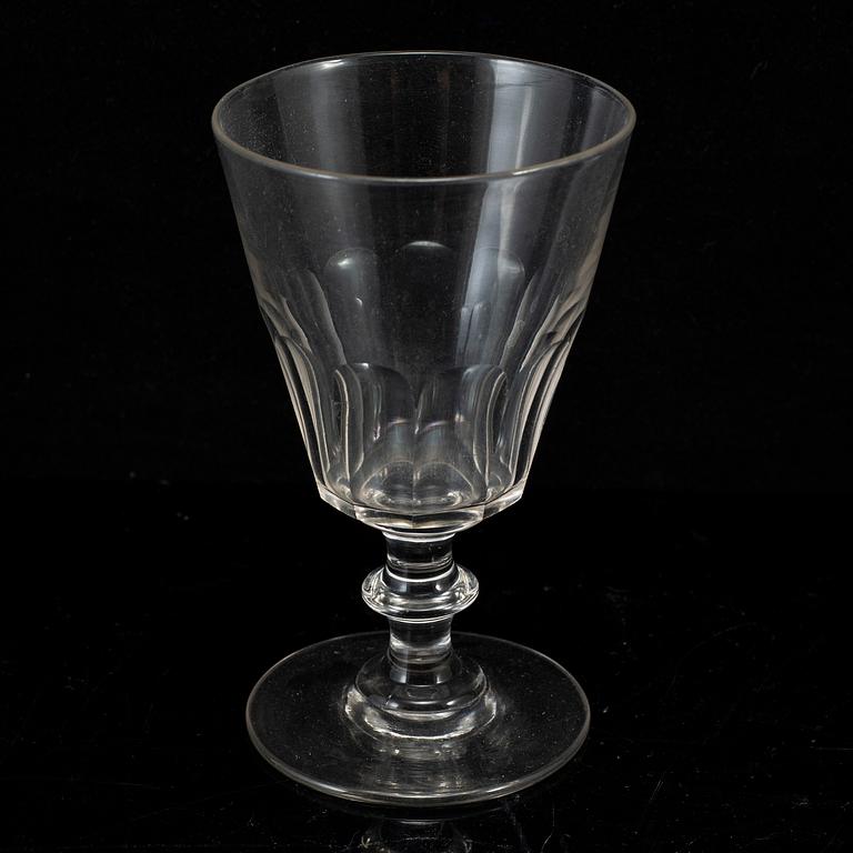 A matched group of cut glasses, Sweden, 20th Century (9 pieces).