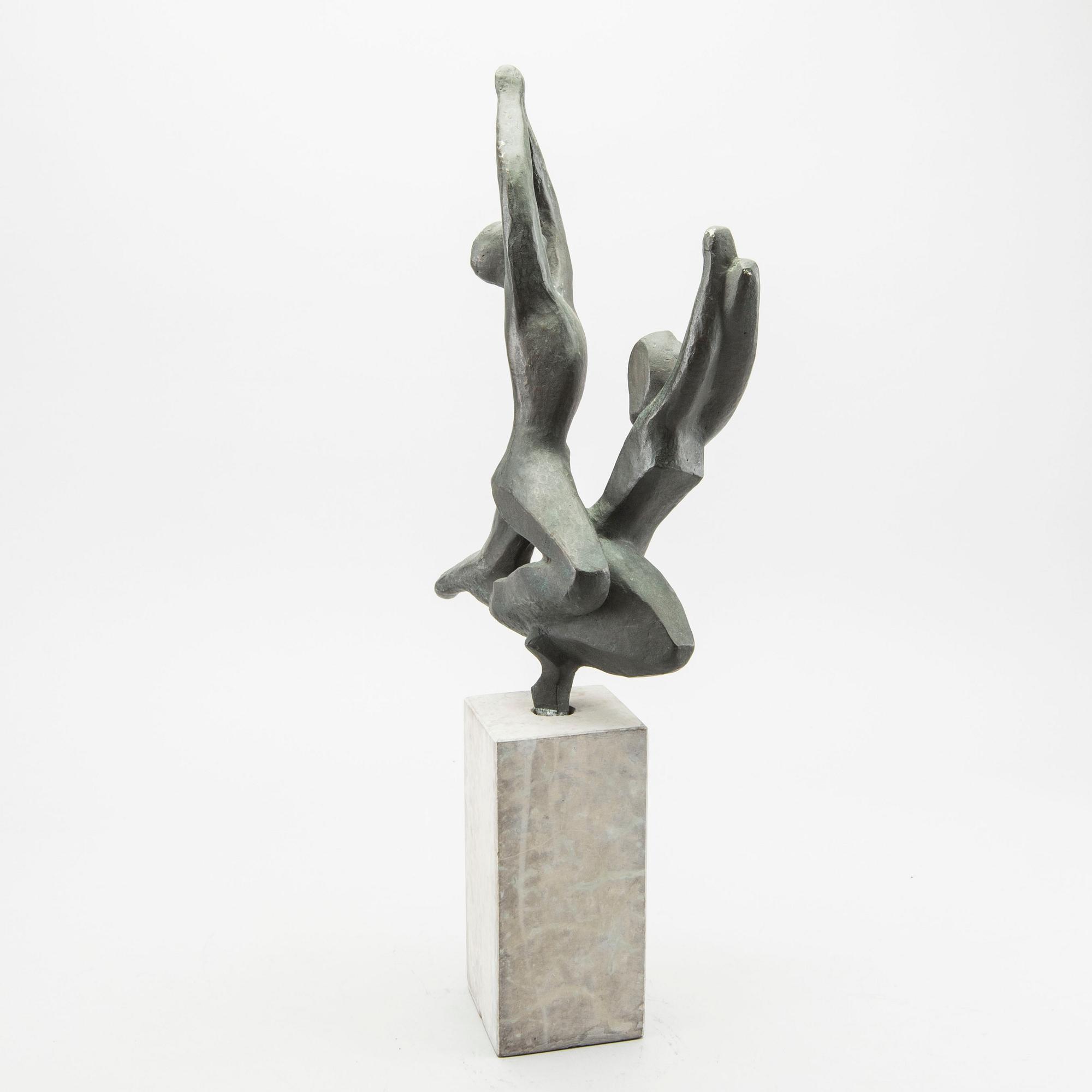 JONAS FRÖDING, a signed bronze sculpture.