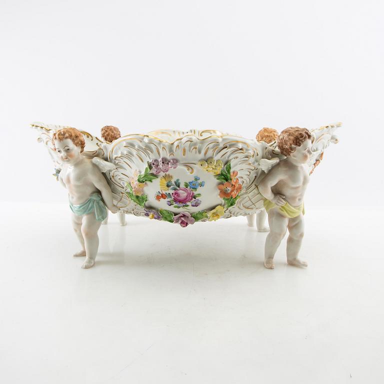 Cup on foot Rococo style Dresden first half of the 20th century porcelain.