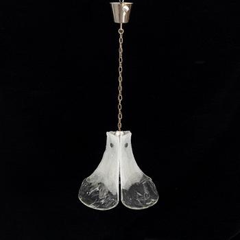 A glass ceiling lamp, second half of the 20th century.