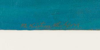 Kristian Krokfors, akryl på pannå, signerad och daterad-92.