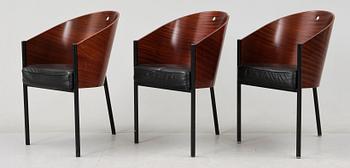 STOLAR, 3 st, "Costes", Philippe Starck, Aleph, Driade. Italien. 1980-tal.