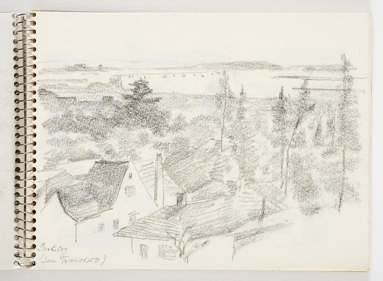 Lotte Laserstein, 4 skissböcker med blyertsteckningar.