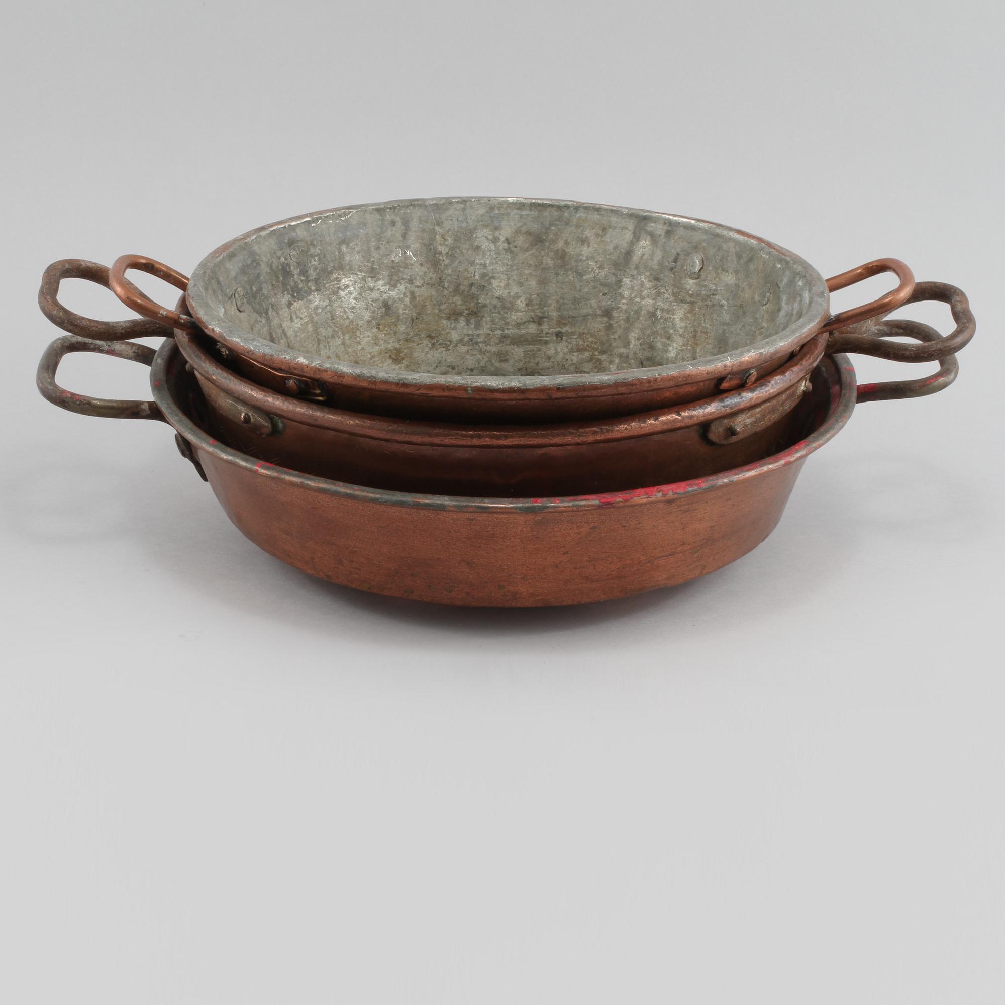 FORMAR, 3 st, koppar, 1800-tal.