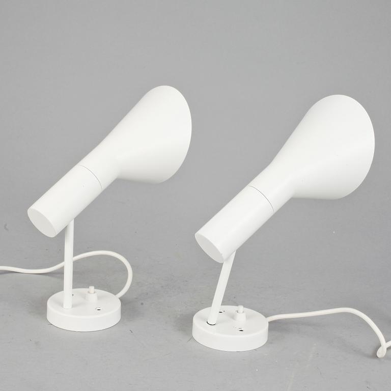 VÄGGLAMPOR, ett par. AJ. Arne Jacobsen, Louis Poulsen, Danmark.