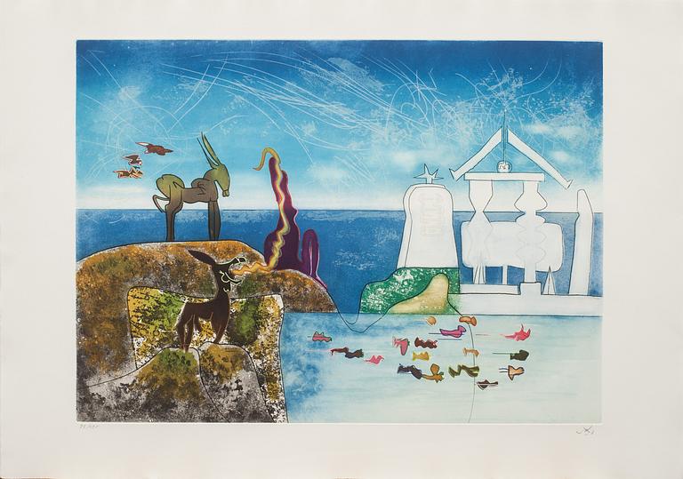 ROBERTO MATTA, 10 st, mapp. "L'Arc, obscure des heures". Signerade och numrerade 73/125. Utgiven av Multiplicata S.A.