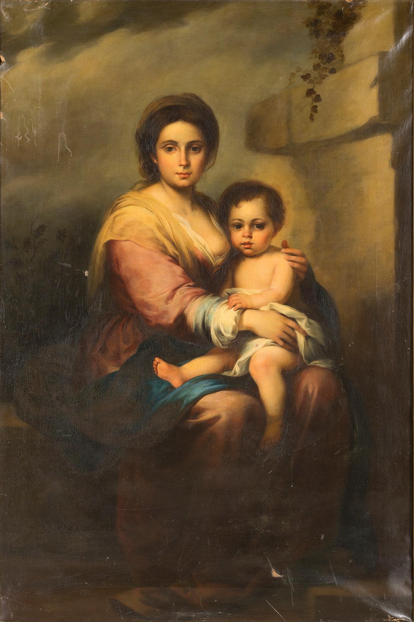 BARTOLOMÈ ESTEBAN MURILLO, copy after, oil on canvas, 19th century.