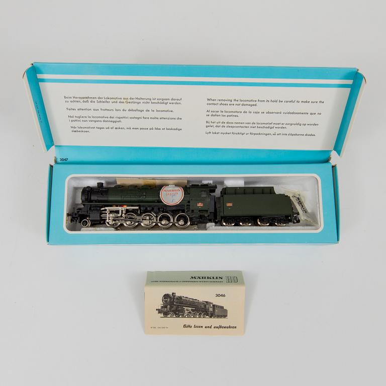 MÄRKLIN, 2 stycken lok, skala H0 Tyskland, 1960-tal.