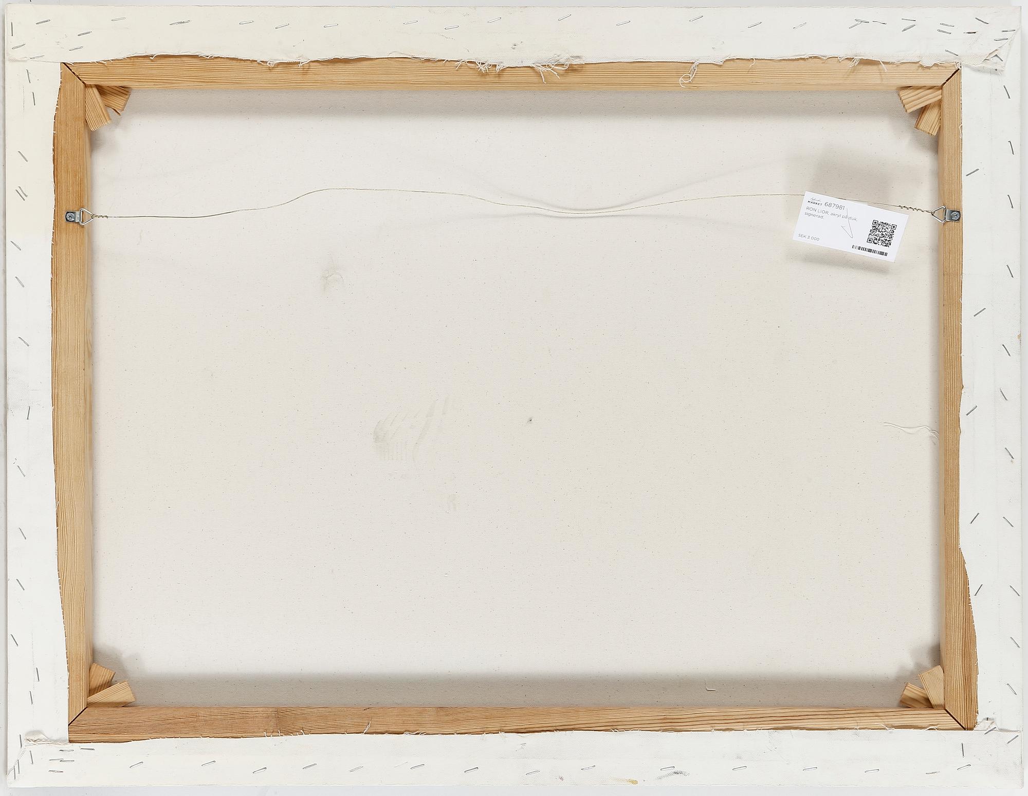 RON LIOR, akryl på duk, signerad.