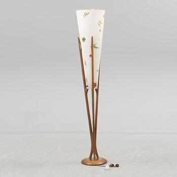 Mid-Century Modern floor lamp by Modeline in walnut.