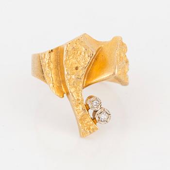 RING, med diamanter, Lapponia 1974.