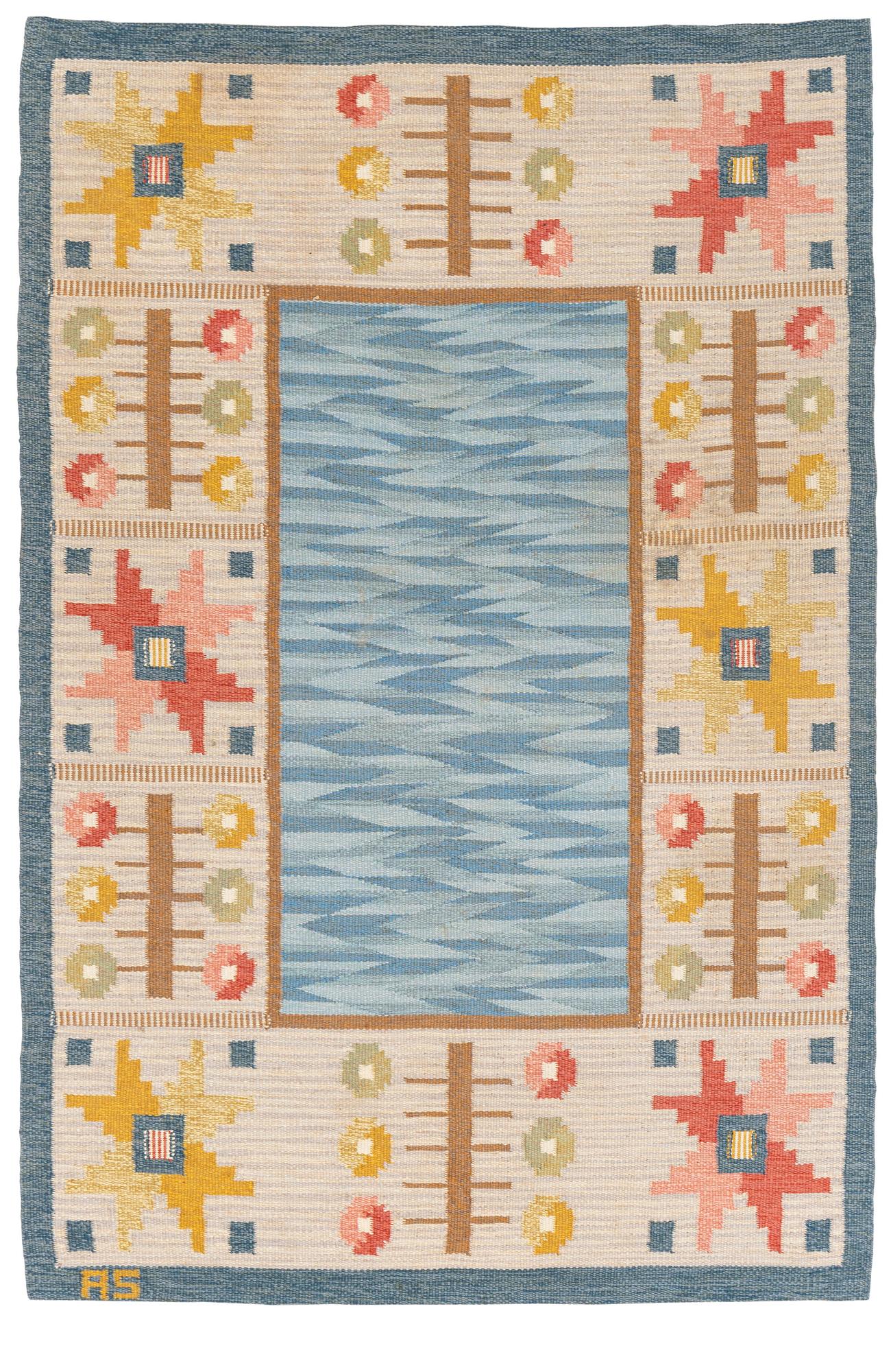 Astrid Sampe, tillskriven, matta, rölakan, ca 249,5 x 164 cm, signerad AS.