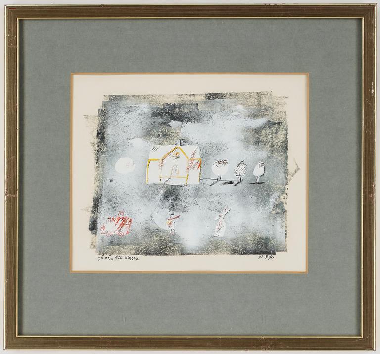 MADELEINE PYK, gouache, signerad.