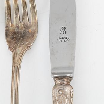 36 pieces of silver cutlery, Vienna, Austria, early 20th Century and GAB MEMA, Eskilstuna, 2007-08.