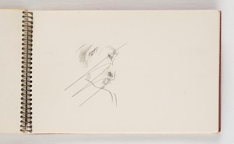 Lotte Laserstein, 10 små skissblock med teckningar.