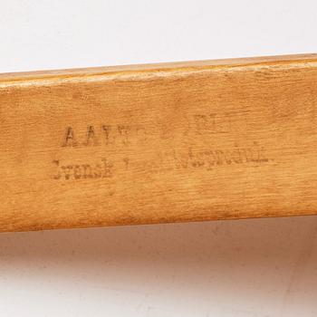 Alvar Aalto, a model nr 31 birch armchair, executed on license by Aalto Design Hedemora, Sweden 1945-54.