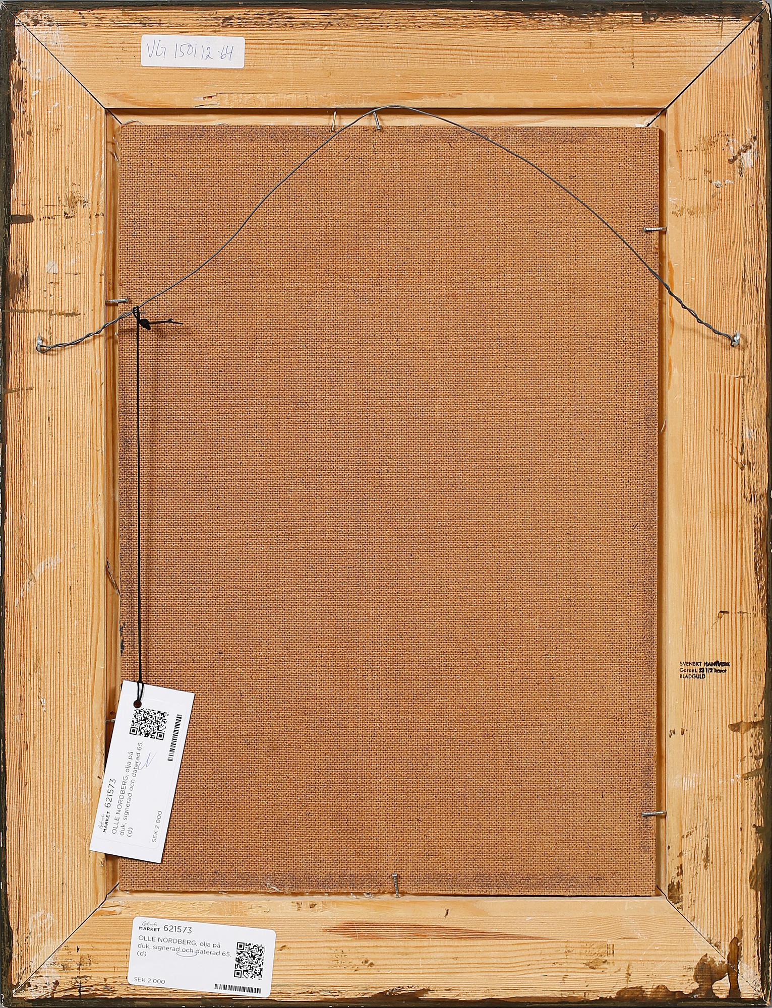 OLLE NORDBERG, olja på duk, signerad och daterad 65.