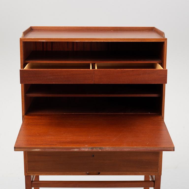 Axel Larsson, a mahogany secretaire, Svenska Möbelfabrikerna, Bodafors, 1940's/50's.