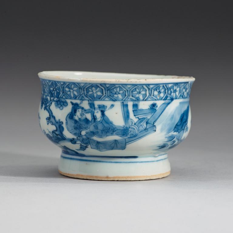 RÖKELSEKAR, porslin. Qingdynastin, Kangxi (1662-1722).