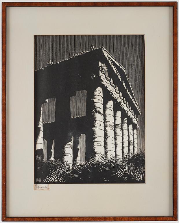 Maurits Cornelis Escher, ”Temple of Segesta, Sicily”.