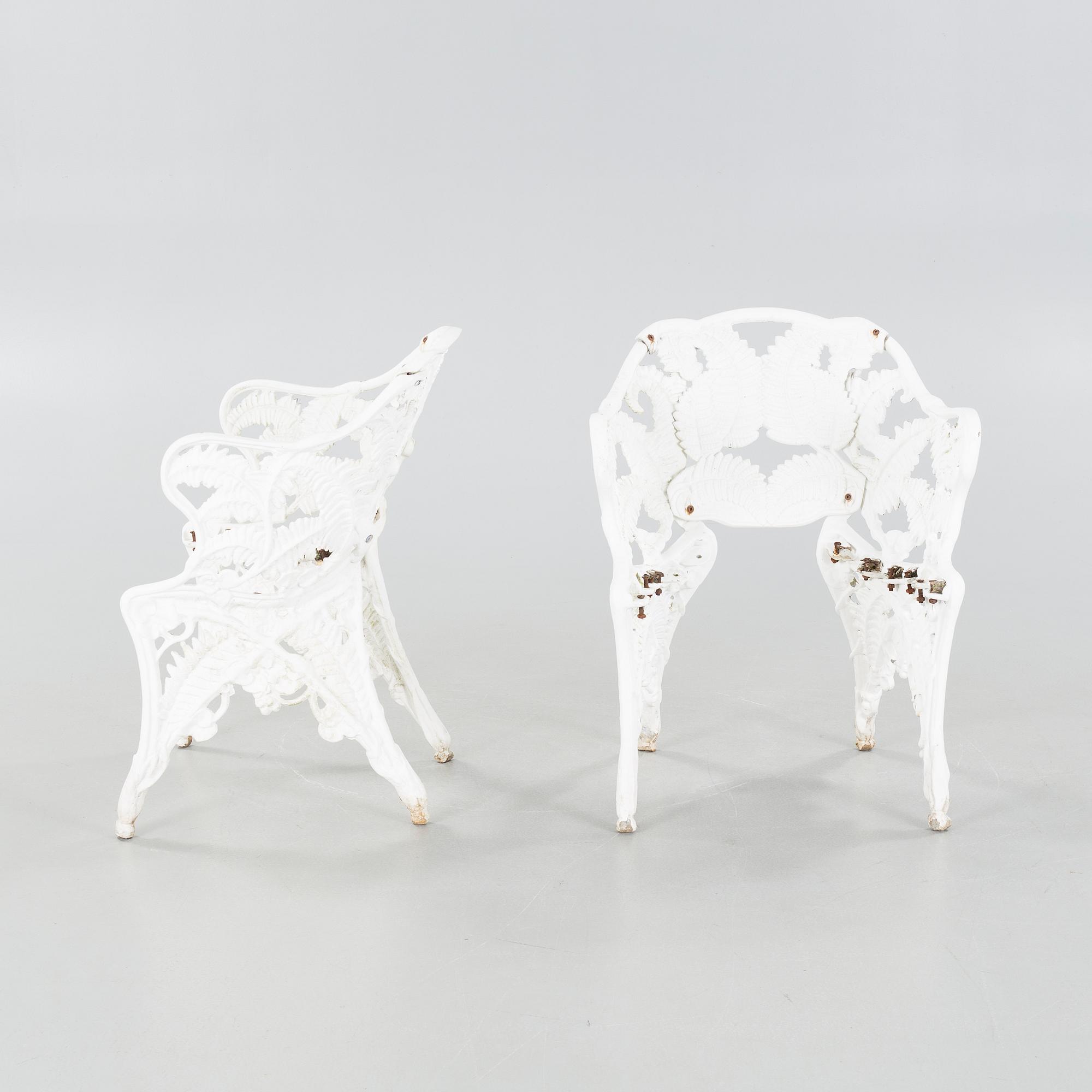 TRÄDGÅRDSGRUPP, 4 delar, mestadels Melins, Anderstorp, 1900-talets slut.