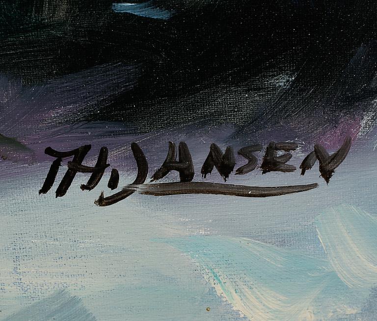 JANSEN, T.H (Pierre Lafitte), olja på duk, signerad, 1900-tal.