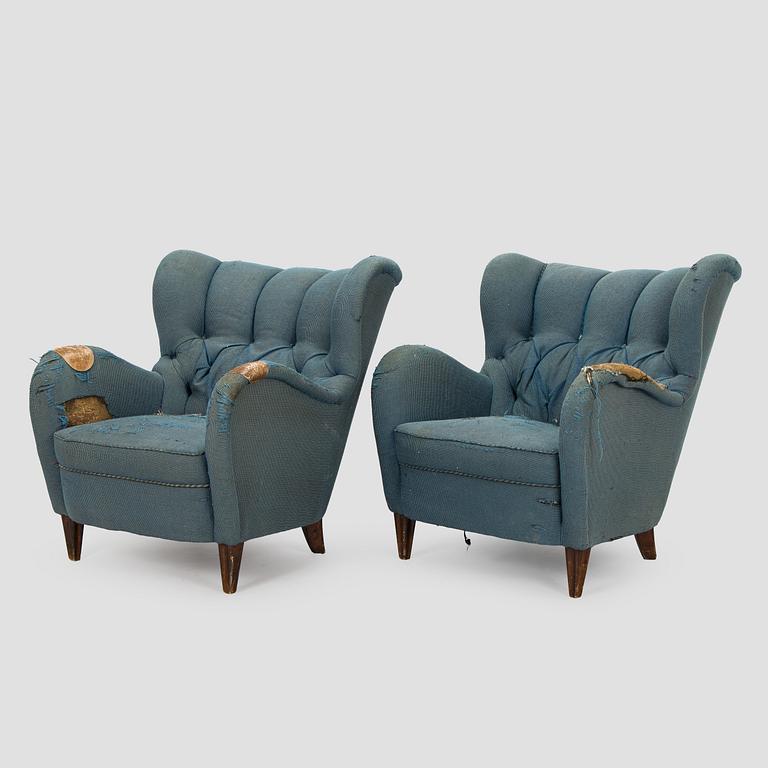 A pair of mid-20th century armchairs for Majander Ltd.