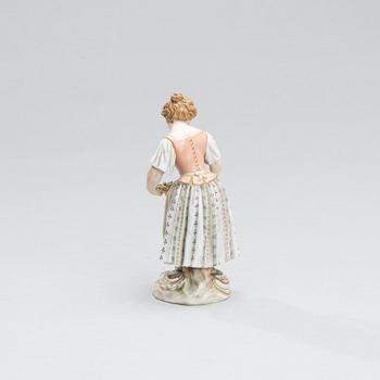 FIGURIN, porslin, Meissen, 1800-tal.