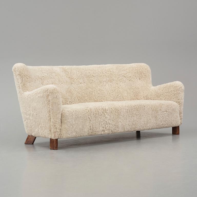 Fritz Hansen, soffa, modell "1669", Danmark 1940-tal.