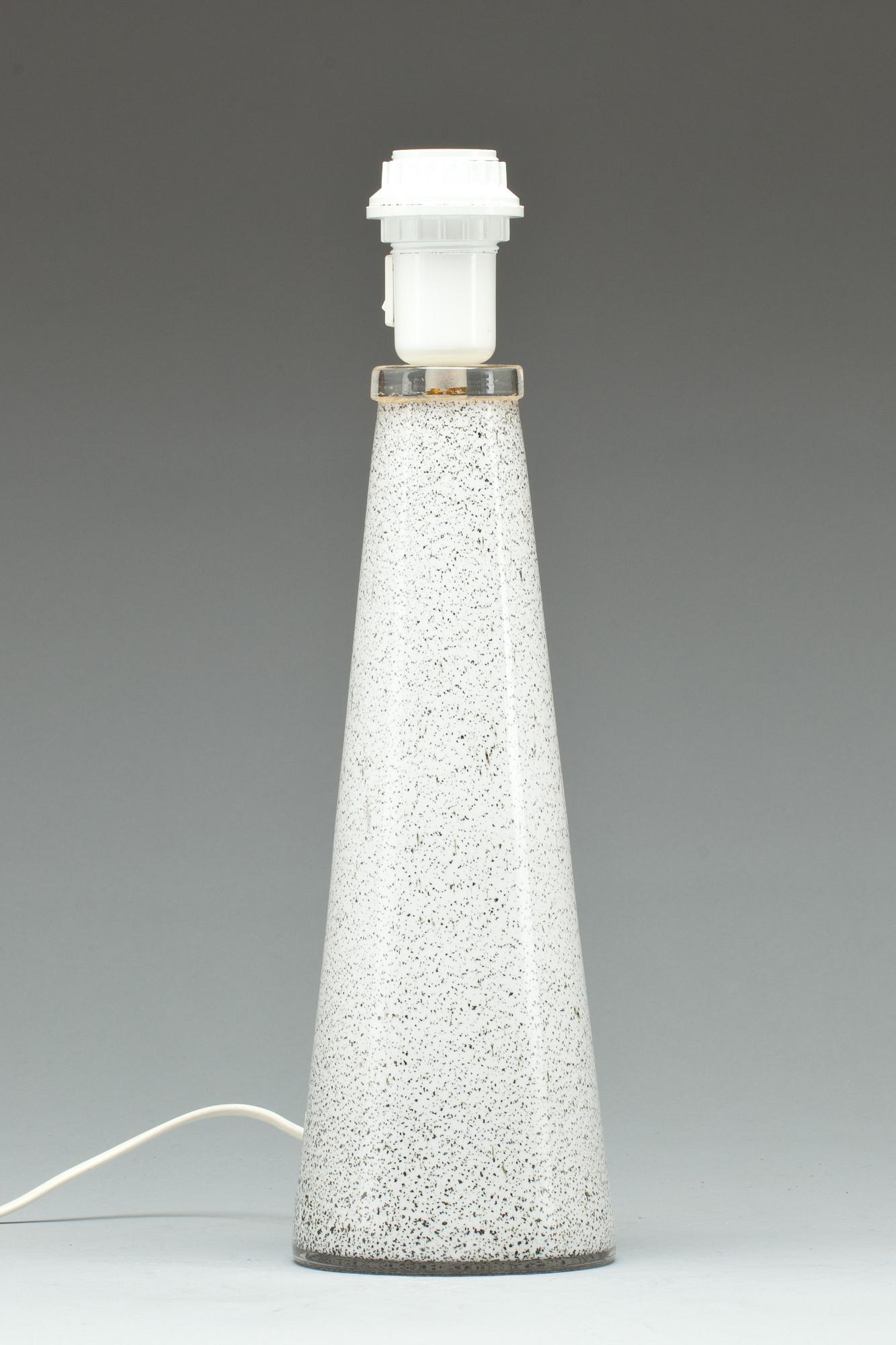 BORDSLAMPA, glas, 1970-tal.
