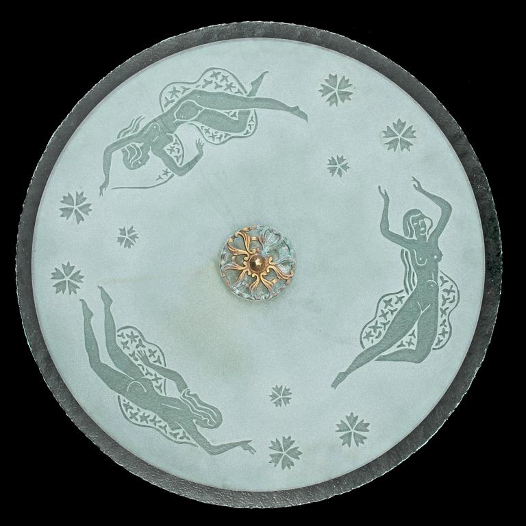 TAKPLAFOND, glas, 1940-tal. Diameter 70 cm.