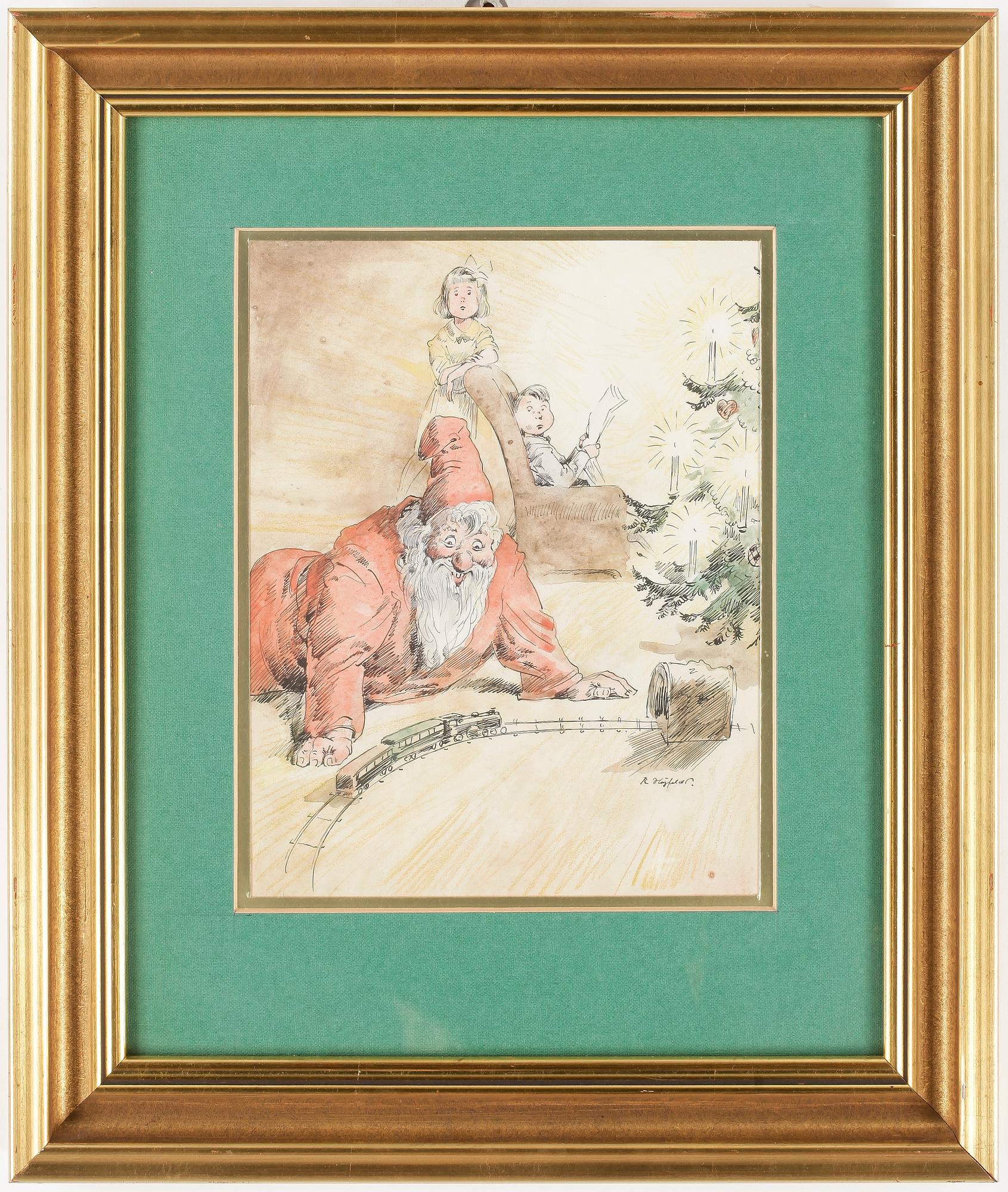 ROBERT HÖGFELDT, gouache, signerad.