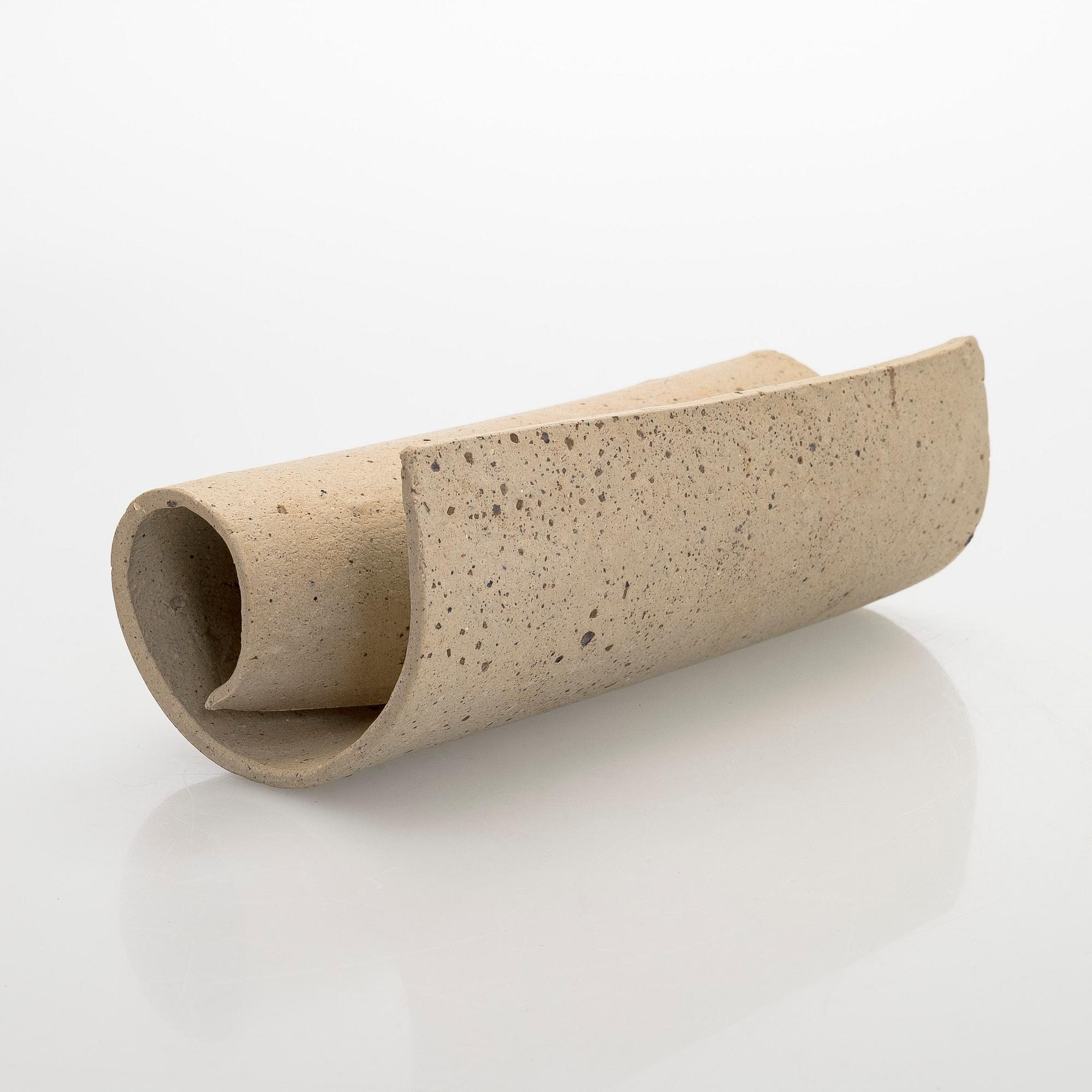 Kyllikki Salmenhaara, a 'Winding' stoneware sculpture, signed KS.