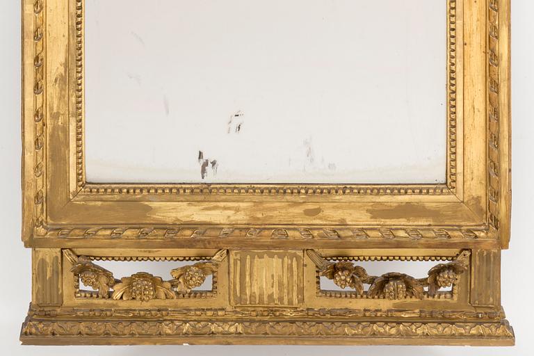 A Gustavian mirror dated 1787 by Lago Lundén (master in Stockholm 1773-1819).