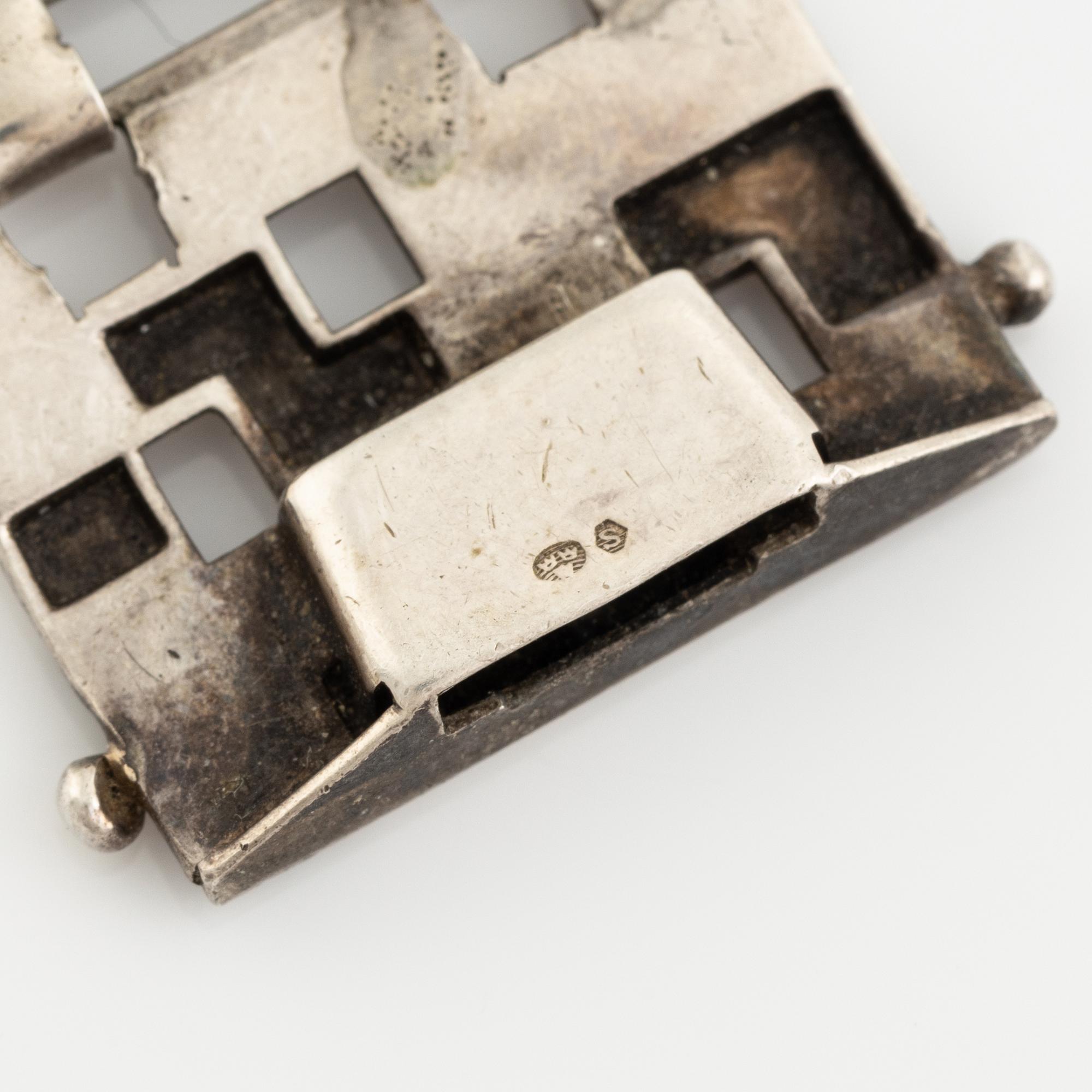 Armband, silver, troligen 1960-70-tal.