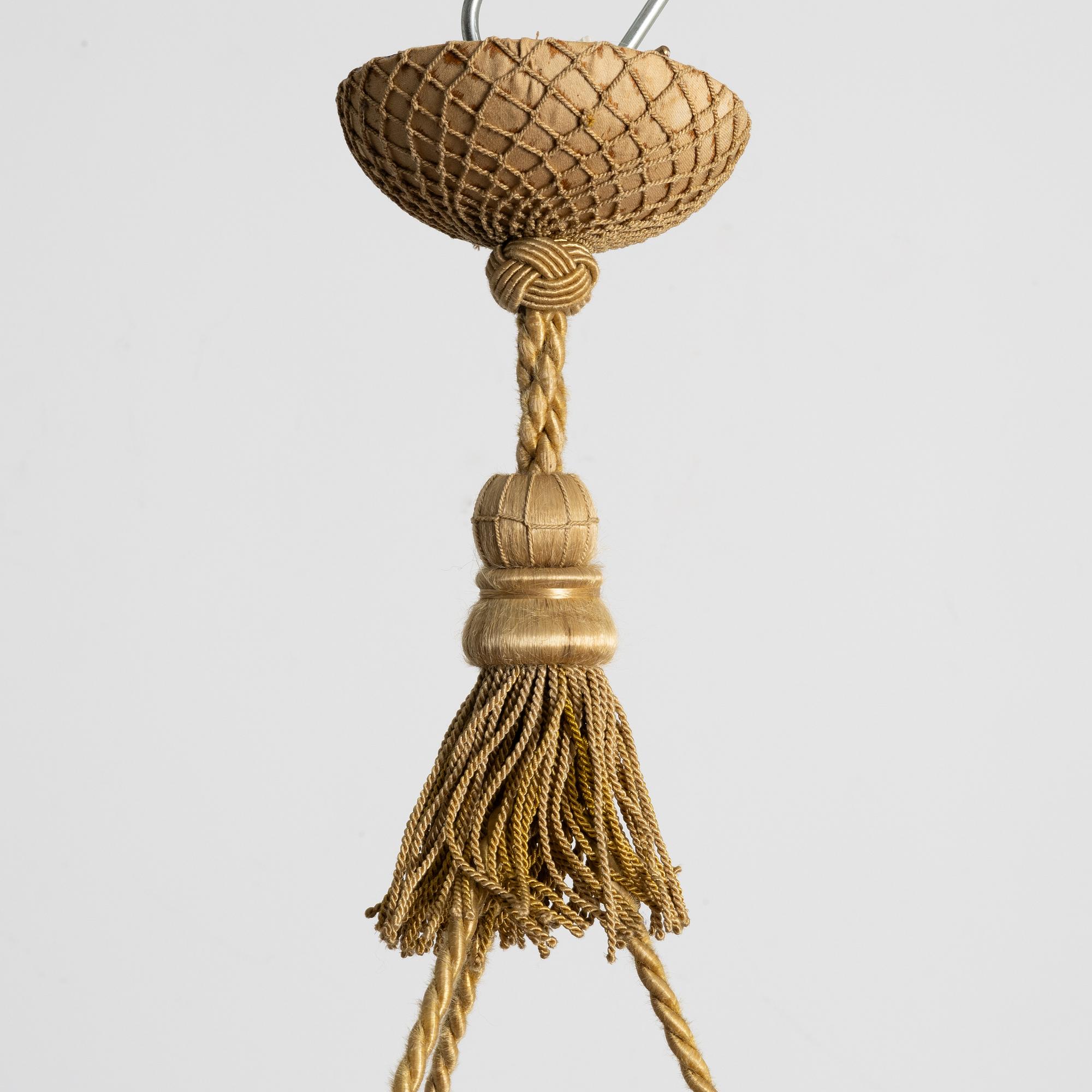 A ceiling lamp, alabaster, 1920s.