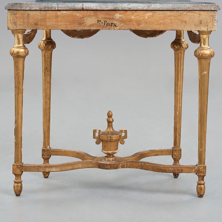 A Gustavian late 18th century console table.