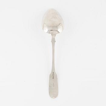 A Latvian Silver Serving Spoon, mark of JH Emke, Riga 1863.