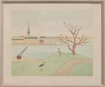 EINAR JOLIN, färglitografi, signerad och numrerad 1//250.