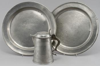 STOP samt FAT, ett par, tenn, 1700-tal.