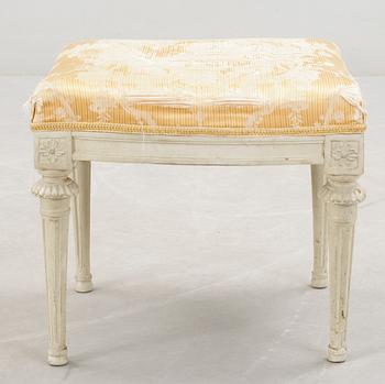 TABURETT, sengustaviansk, Ephraim Ståhl, Stockholm (1794-1820).