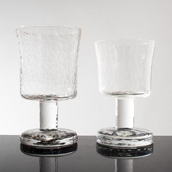 VINGLAS, 29 stycken, glas, Pukeberg, 1900-talets andra hälft.