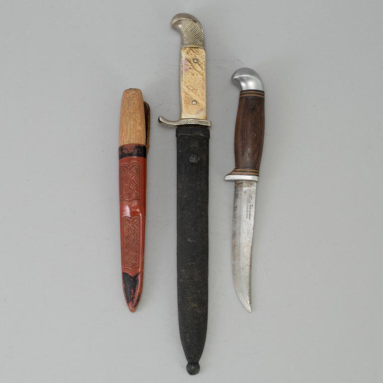 THREE KNIVES by Erik Frost, Mora.